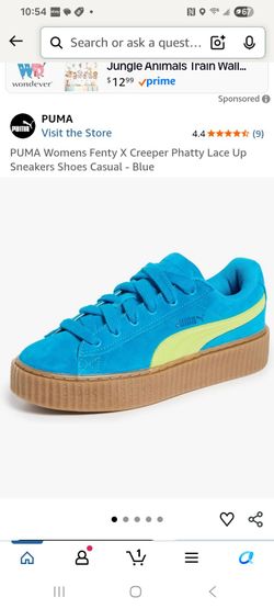 PUMA Womens Fenty X Creeper Phatty Lace Up Sneakers Shoes Casual - Blue sz 7 New