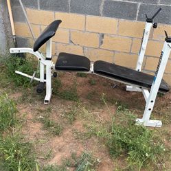 Workout Plates And Bar And Bench 