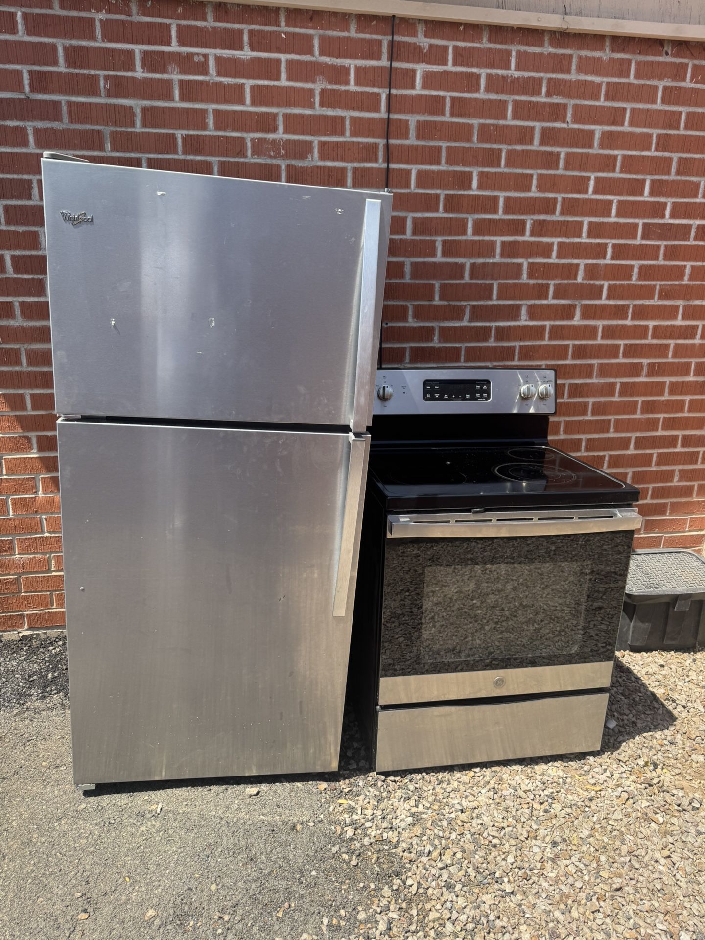 Stainless Steel Fridge And Stove