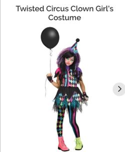 Twisted Circus Clown Girl's Costume