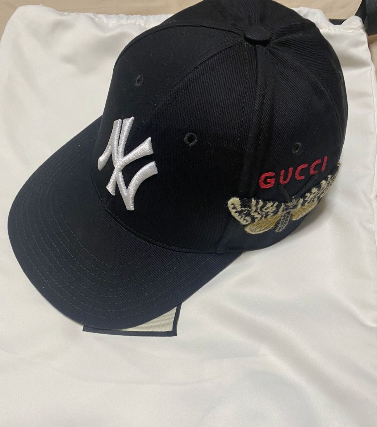 Gucci Yankees Hat With Butterfly Design