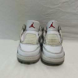 Nike Air Jordan 4 Retro TD Toddler ‘White Oreo’ BQ7670-100 White Grey Red 4C