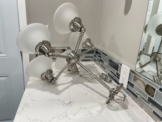 Chandelier with Frosted Glass.