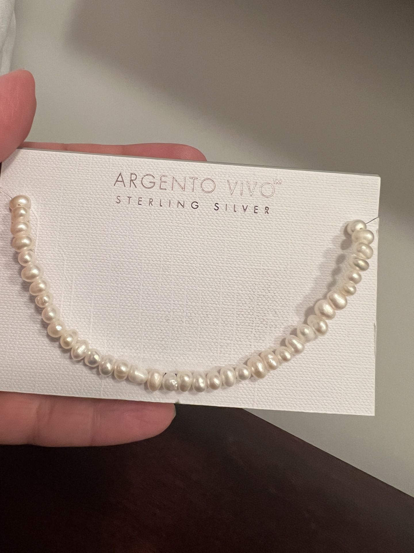 Sterling Silver Gold Plated Pearls Anklet New ! 