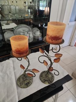 2 beautiful  stand/ candles