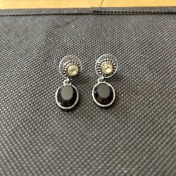 Black/silver Dangle Earrings