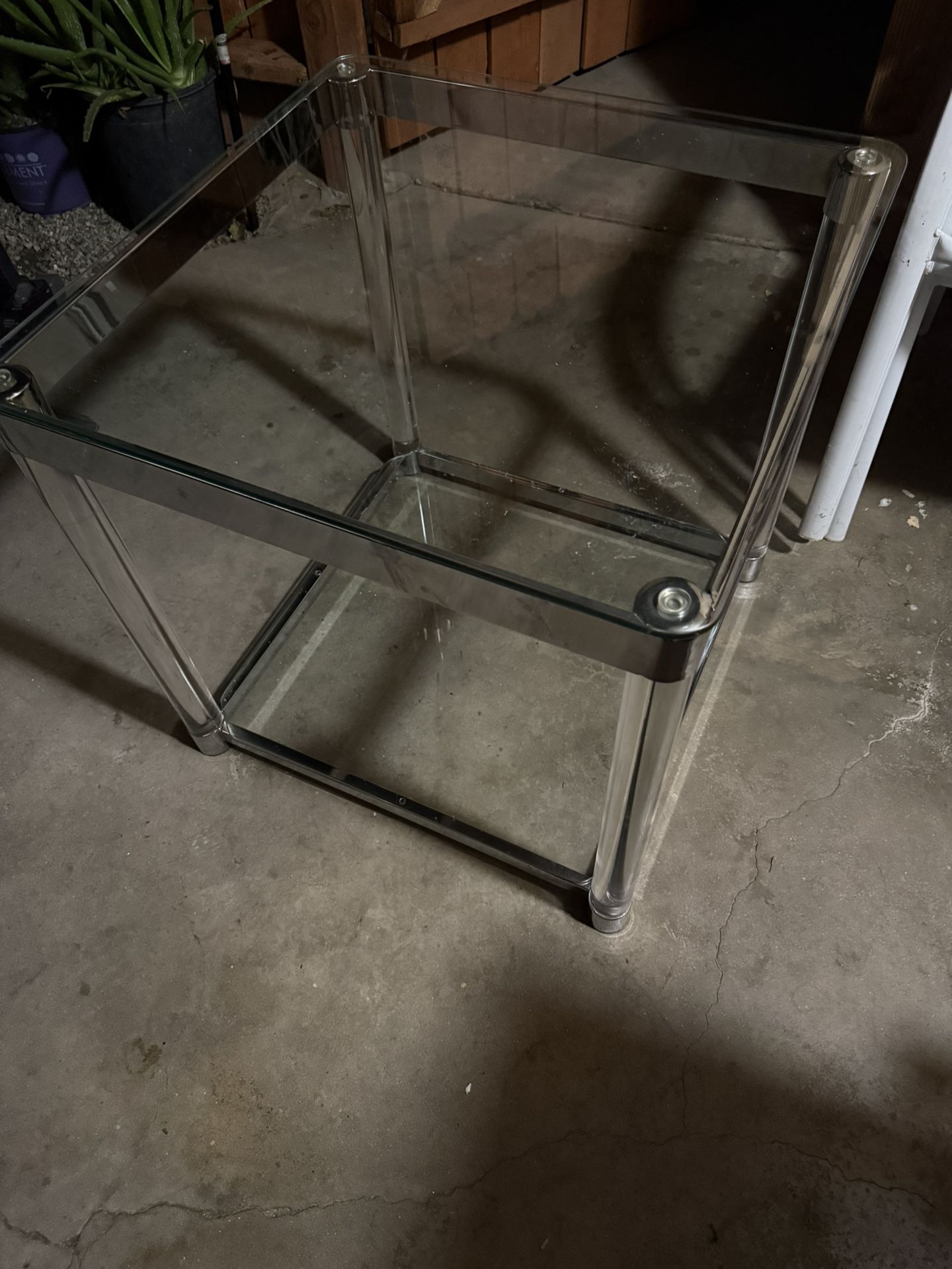Glass End Table $35