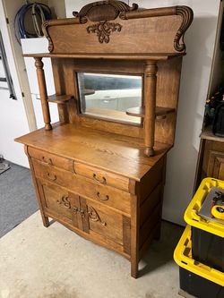 Antique oak buffet