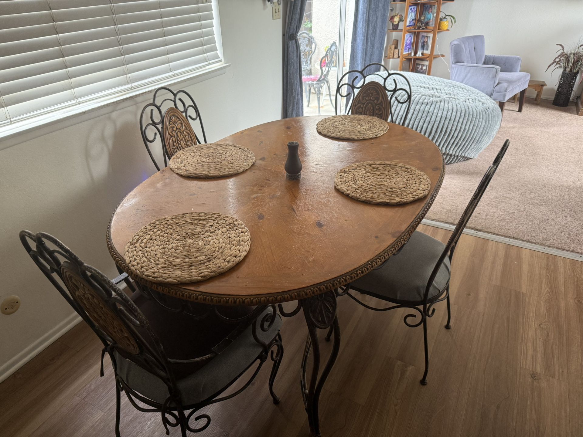 Rustic Oval Dining Table 