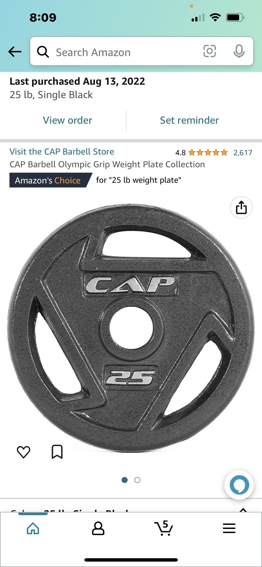 CAP Barbell Olympic Grip Weight Plate Collection Amazon's Choice