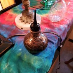 Murano Style Hand Blown Glass Perfume Bottle With Stopper