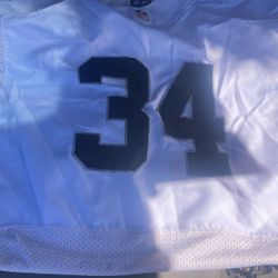Vincent Bo Jackson White Raiders Jersey Size 60