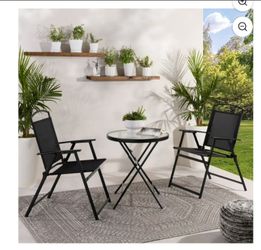 New In Box - Bistro table set  Mainstay  Albany - Black