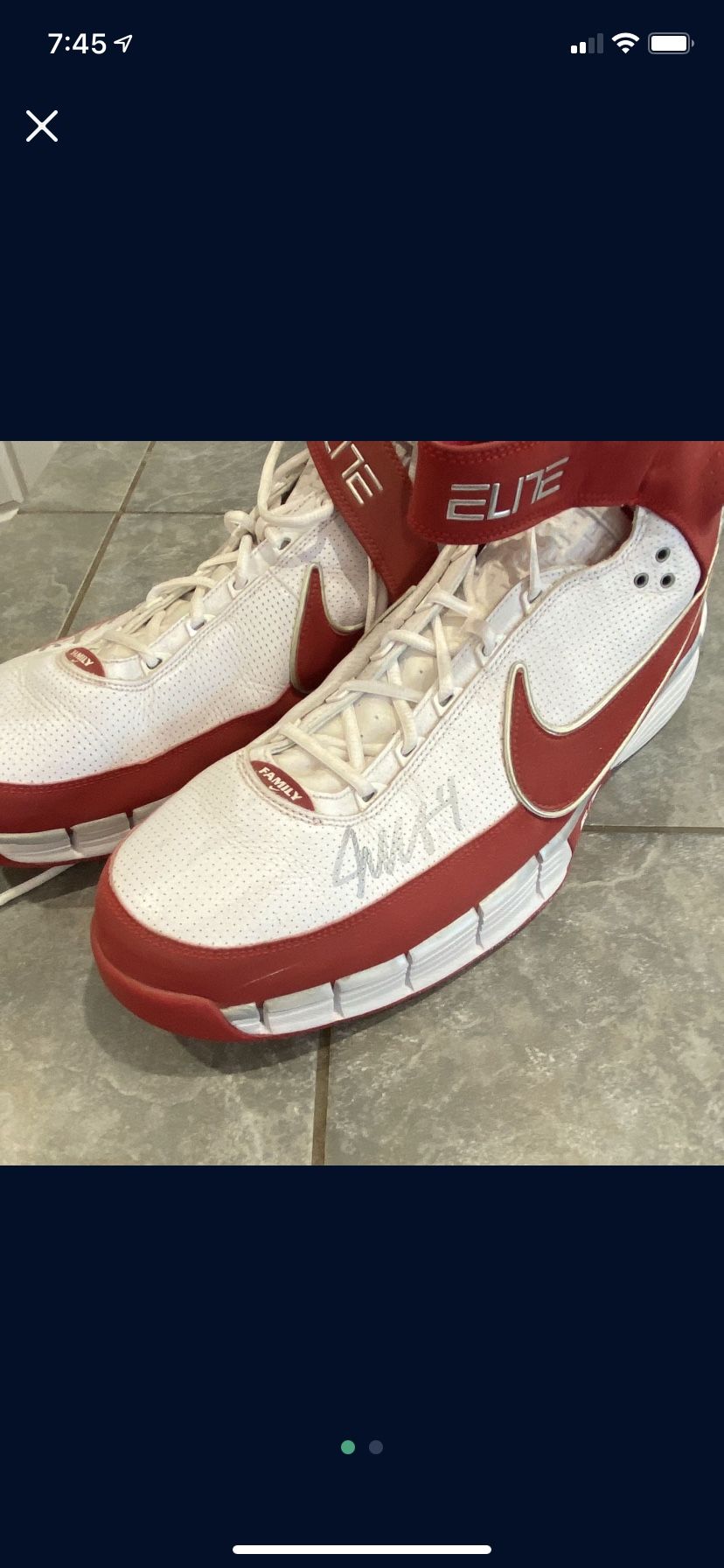Josh McRoberts Autographed rookie basketball shoes