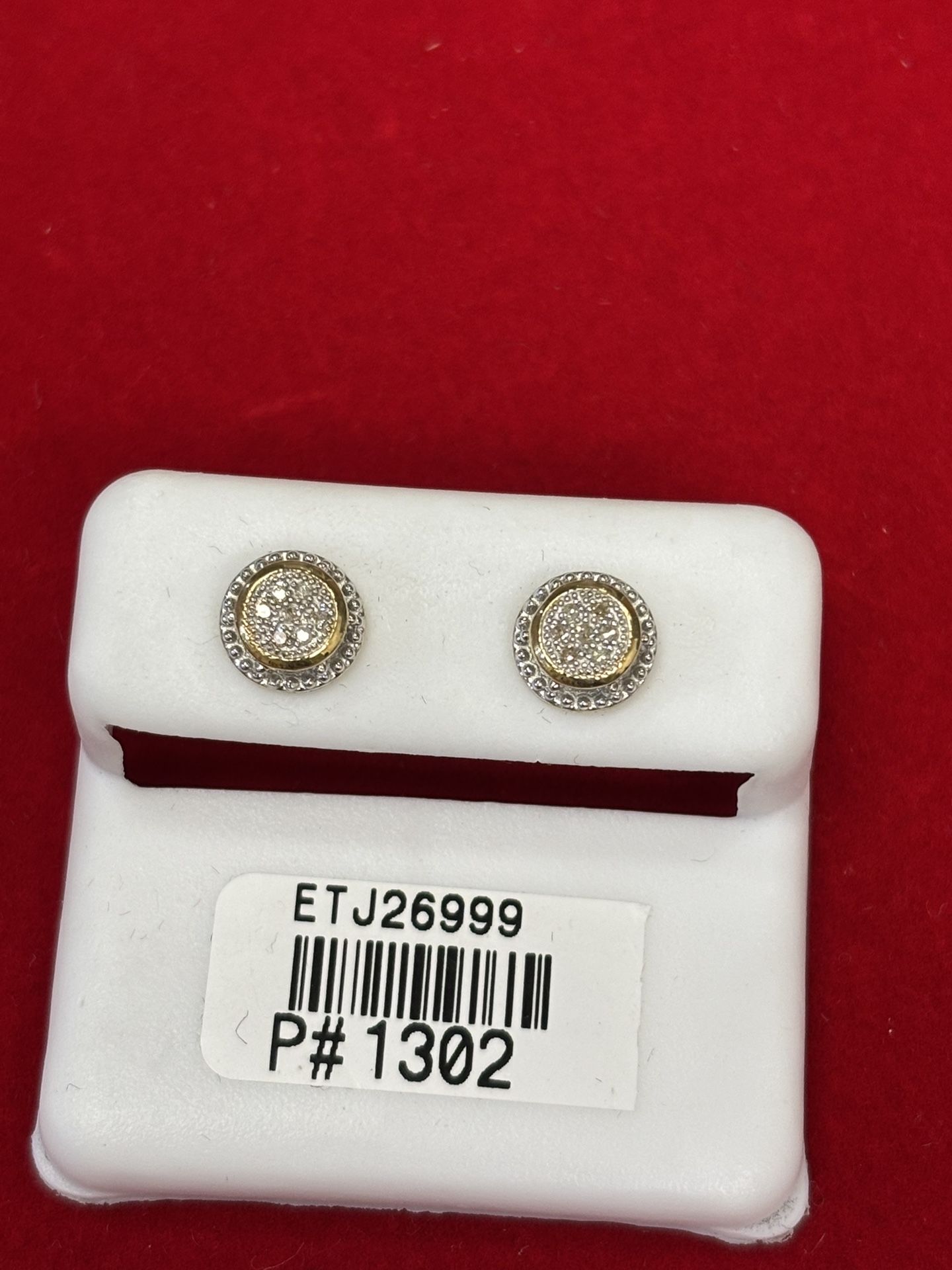 Real 10Kt Gold & Diamond Earrings