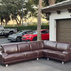 Sofa/Couch Sectional - Real Leather - Delivery Available 🚛