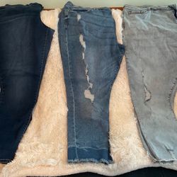 3 Pairs Ladies Jeans-size 20/23