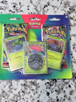 Pokémon TCG Oddish, Gloom, Vileplume Foil Card Set Box, Boosters, Coin