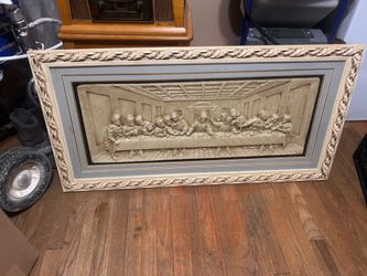 the last supper 3D relief wall art
