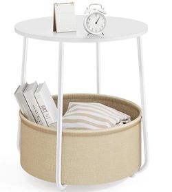 Small round side end table for living room