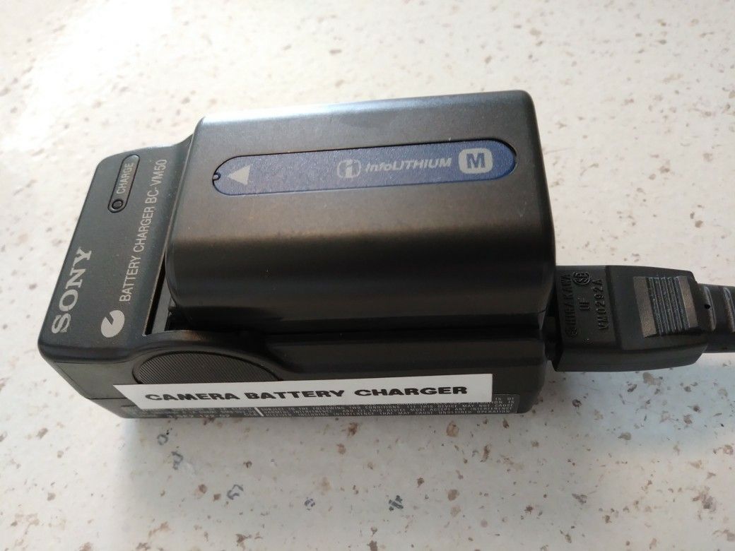 Sony Camcorder Charger, Battery and Charger Cord
