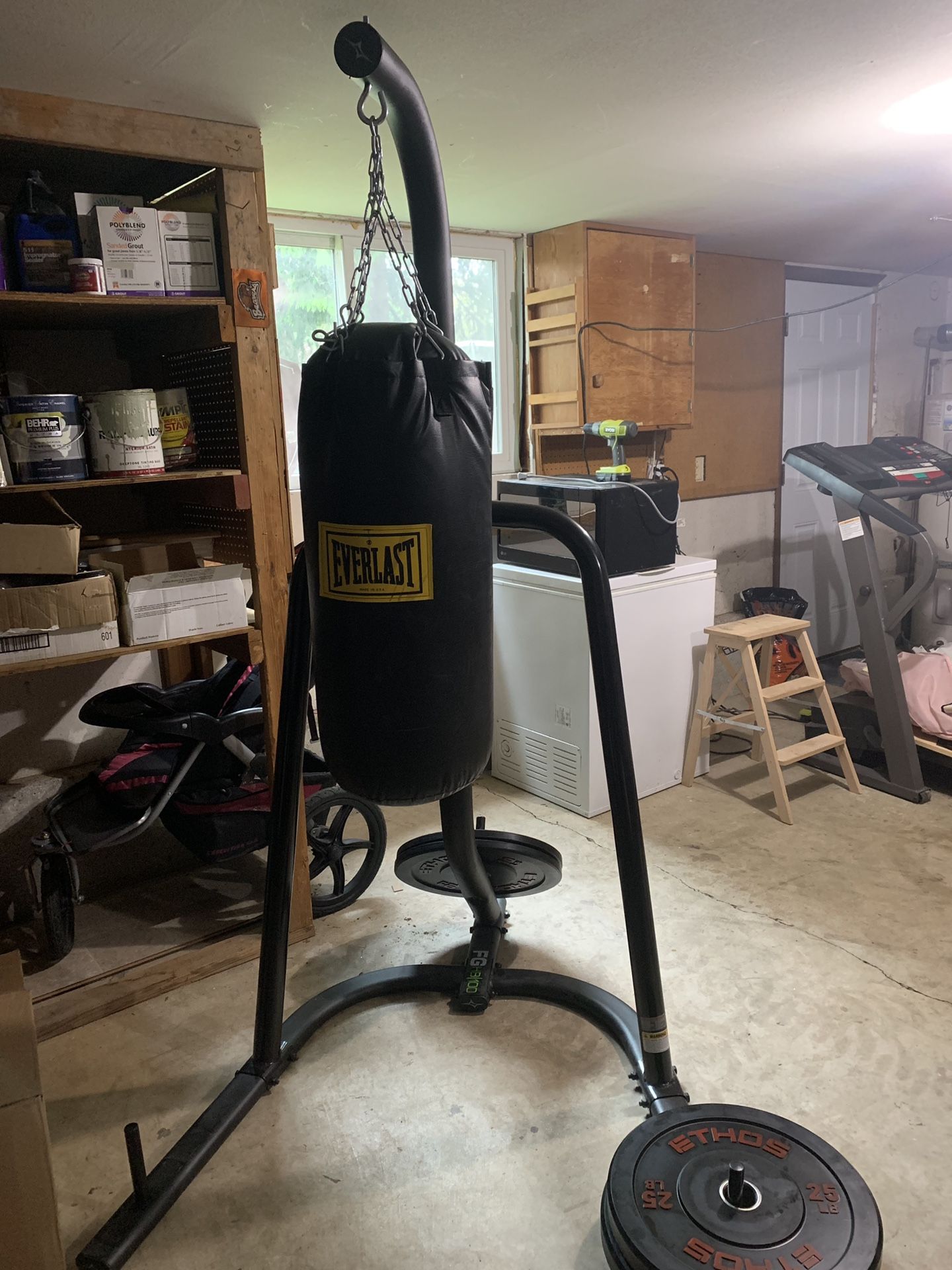 Punching bag and bowflex