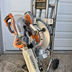 Ridgid 12” 15A Sliding Compound Miter Saw w/Laser & Mobile Stand