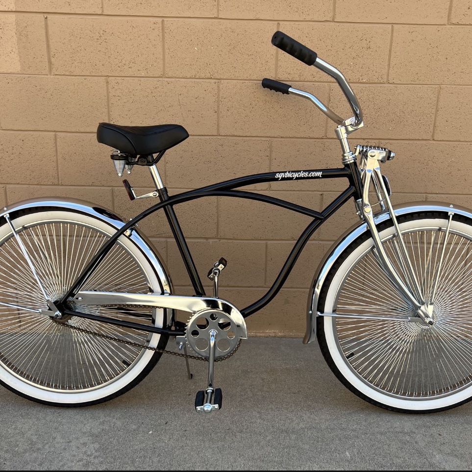 Brand New 26" Lowrider Complete Bike Black/Chrome $650