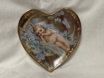 1998 Limited Edition Loves Heavenly Messengers - Blessed Innocence Heart Plate By Bessie Pease Gutmann