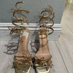 Women’s Gold Dress Shoes Size 8.5