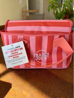 Trader Joe’s Pink Striped Mini Insulated Bag
