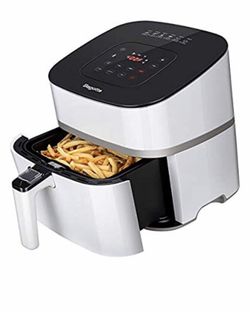 Air Fryer XL 5QT, 1500W Electric Hot AirFryer Large Oven Oilless Cooker w/Cookbook, 6 Cooking Presets, LCD Digital Touchscreen, Auto Off, Nonstick Ba