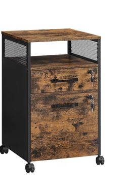 2 Drawer File Cabinet with Lock,