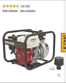 NorthStar Self-Priming Semi-Trash Water Pump 2in. Ports, 10,010 GPH (E689)