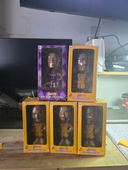 Carl's Jr  Los Angeles Lakers 2004 &2005 Bobble head  set of  5 Malon,Payton,Butler,Fisher