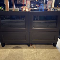 TV Stand - Black/Brown