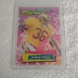 Rare Old 1995 Topps Finest Jerome Bettis Fan Favorite Football Card #FF2 - Perfect Condition 