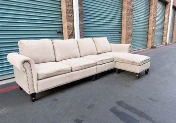 Beige sectional sofa