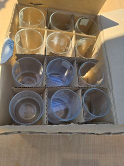 12 princess house crystal juice glasses