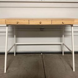 Modern Bamboo Writing Desk with Drawers – Minimalist Design
