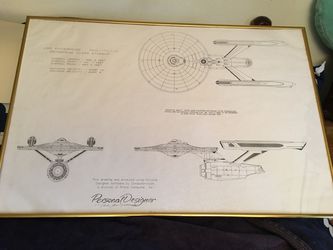 Star Trek NCC-1701-A Framed
