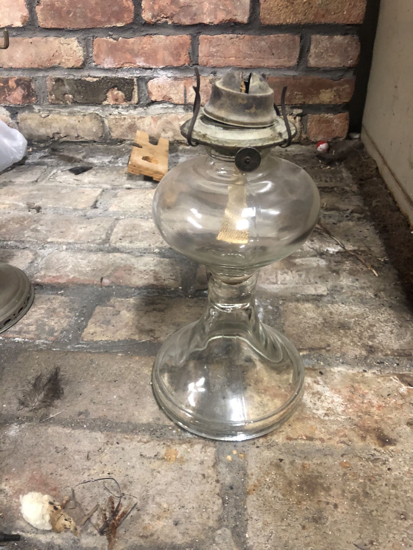 2 Vintage Hurricane Lamp Bases