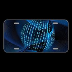 License Plate Novelty Car Front Binary Binary Code Binary System Byte