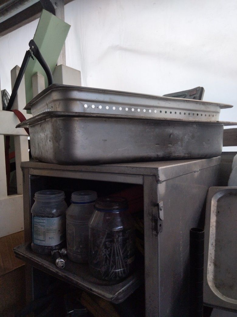 Stainless Steel Cooking Pan And Strainer And Cover
