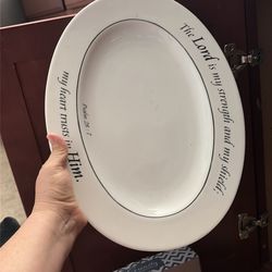 Large server dish plate bible pray