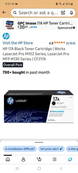 Toner cartrige HP17A