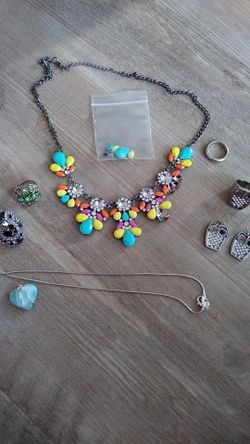 Jewelry some broken but do have the pieces necklaces rings earrings