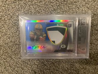 Randall Cobb Topps Platnium patch auto BGS 9