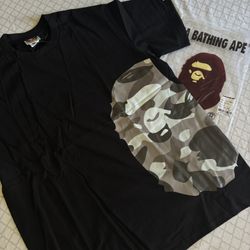 bape shirt side logo 