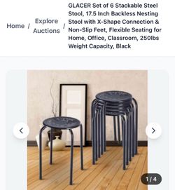 Backless nesting stools